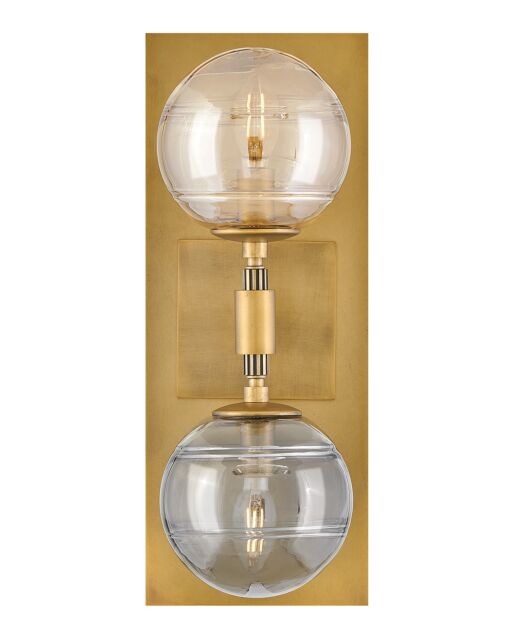 Oberon Medium 2-Light Sconce by Fredrick Ramond - Dimmable, Multi-Colored Glass, Versatile Design