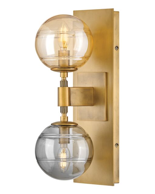 Oberon Medium 2-Light Sconce by Fredrick Ramond - Dimmable, Multi-Colored Glass, Versatile Design