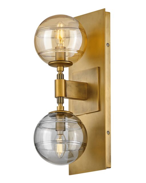 Oberon Medium 2-Light Sconce by Fredrick Ramond - Dimmable, Multi-Colored Glass, Versatile Design