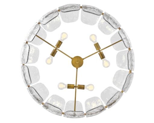 Lillia 36.25" Large Convertible Drum Chandelier by Fredrick Ramond - Heritage Brass Finish