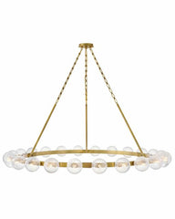 Coco Extra Large 24-Light Chandelier - Crackled Glass & Lacquered Brass Finish by Fredrick Ramond