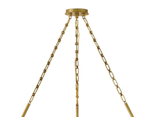 Coco Extra Large 24-Light Chandelier - Crackled Glass & Lacquered Brass Finish by Fredrick Ramond