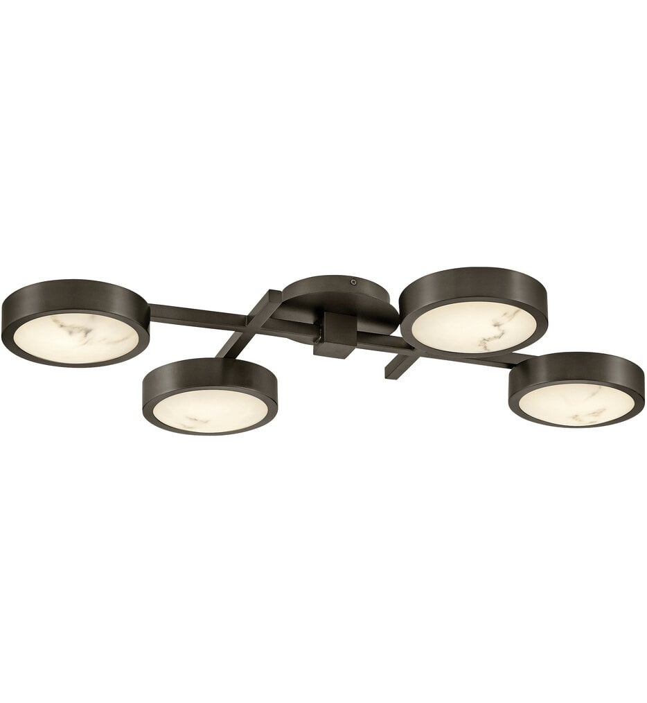 Fredrick Ramond Cava 30" Large Flush Mount Ceiling Light With Cloudstone Shade & Dimmable LED