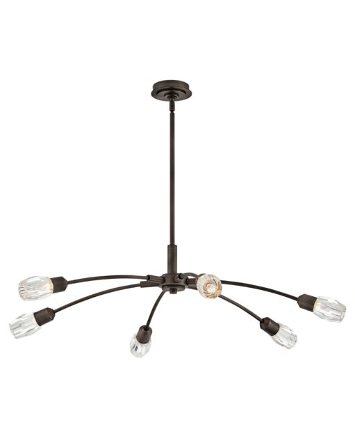 Atera Large 6-Light Single Tier Chandelier by Fredrick Ramond - Modern Crystal Design