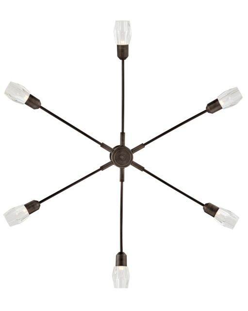 Atera Large 6-Light Single Tier Chandelier by Fredrick Ramond - Modern Crystal Design