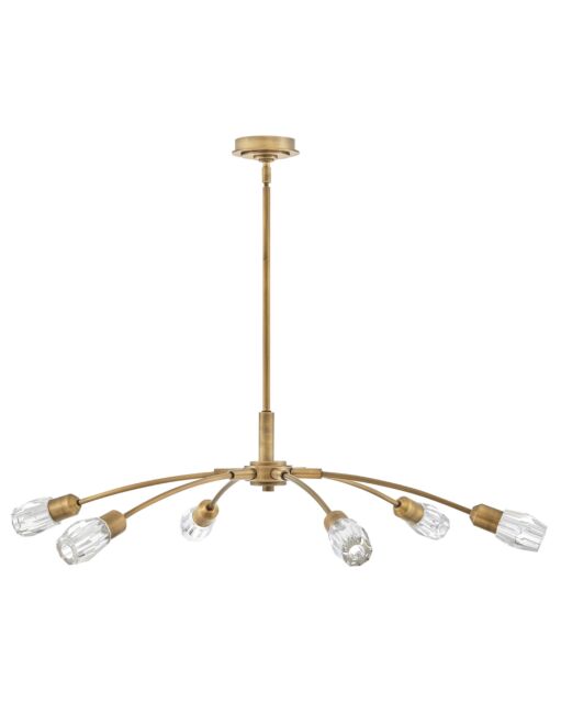 Atera Large 6-Light Single Tier Chandelier by Fredrick Ramond - Modern Crystal Design