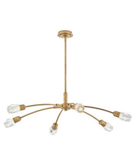 Atera Large 6-Light Single Tier Chandelier by Fredrick Ramond - Modern Crystal Design