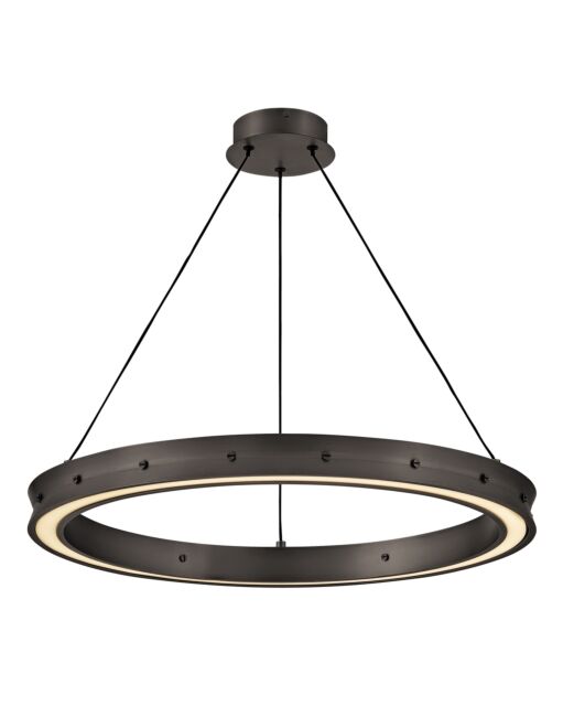 Althea 22.25" H Medium Chandelier - LED Hanging Light in Lacquered Brass or Satin Black Finish