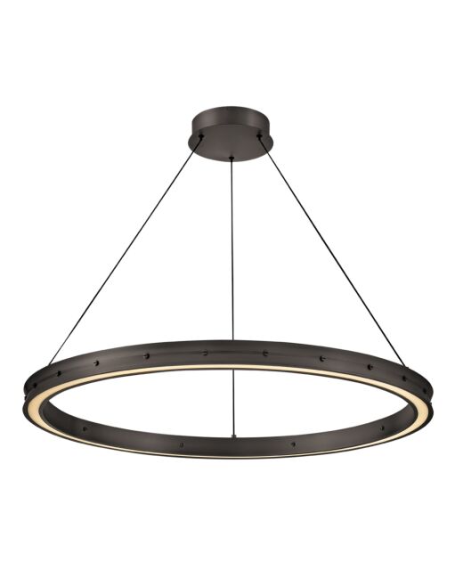 Althea 38-Inch Large Chandelier By Fredrick Ramond - Etched Glass, Dimmable LED, Modern Elegance