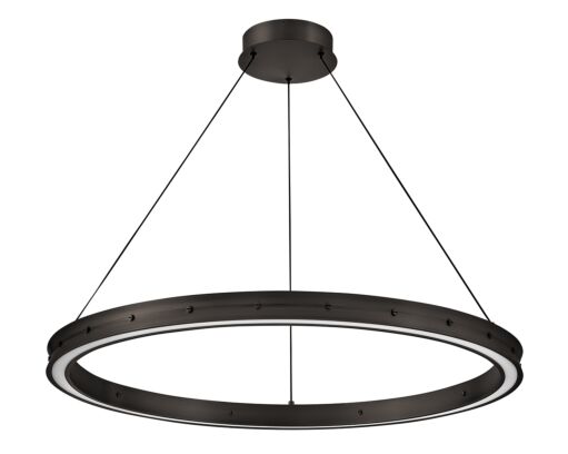 Althea 38-Inch Large Chandelier By Fredrick Ramond - Etched Glass, Dimmable LED, Modern Elegance