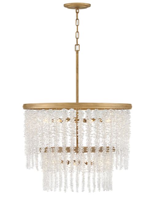 Rubina Medium Crystal Chandelier - 10 Light, Burnished Gold Finish by Fredrick Ramond