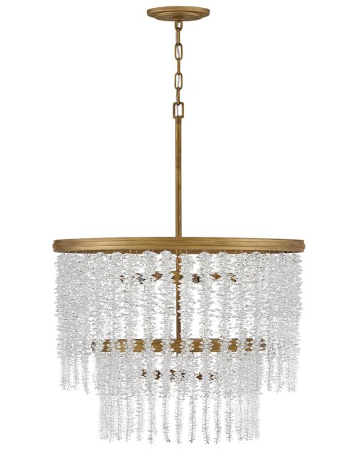 Rubina Medium Crystal Chandelier - 10 Light, Burnished Gold Finish by Fredrick Ramond