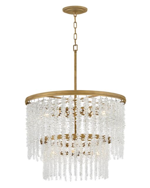 Rubina Medium Crystal Chandelier - 10 Light, Burnished Gold Finish by Fredrick Ramond