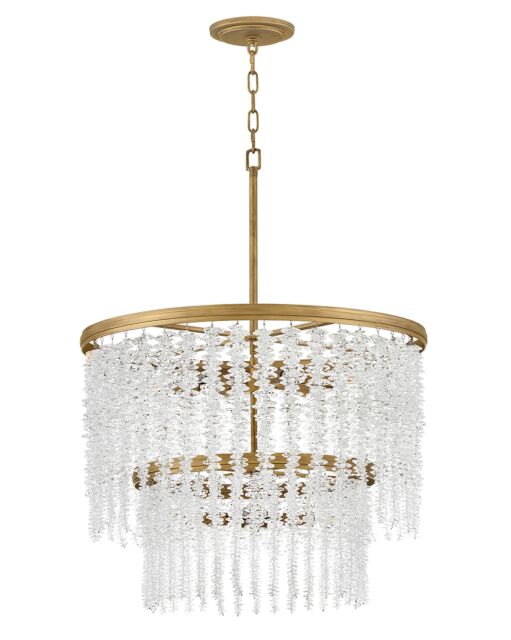 Rubina Medium Crystal Chandelier - 10 Light, Burnished Gold Finish by Fredrick Ramond