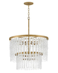 Rubina Medium Crystal Chandelier - 10 Light, Burnished Gold Finish by Fredrick Ramond