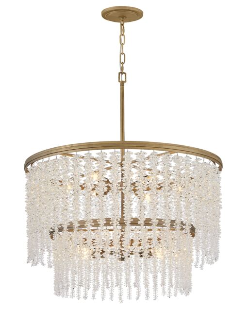 Rubina 12-Light Medium Crystal Chandelier in Burnished Gold - Fredrick Ramond FR41498BNG