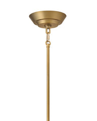 Veleta Large Drum Chandelier - Natural Alabaster Shade, Lacquered Brass Finish, 8 Bulb Capacity