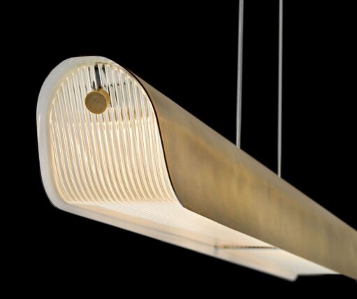 Arco Medium Linear hanging Light Fixture by Fredrick Ramond - Modern Design with Dimmable LED