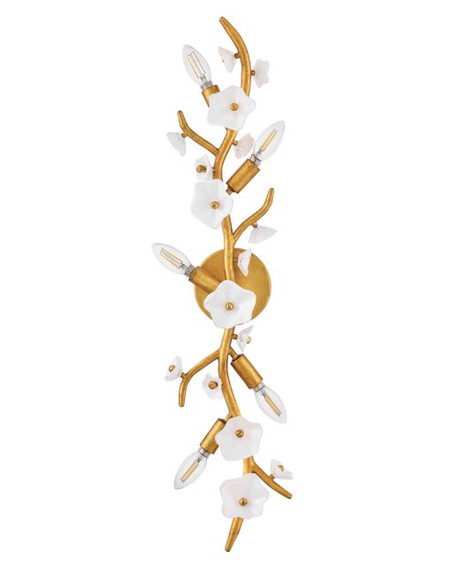 Fredrick Ramond Azalea Large 5-Light Sconce with Elegant Glass Blossoms & Dimmable Feature