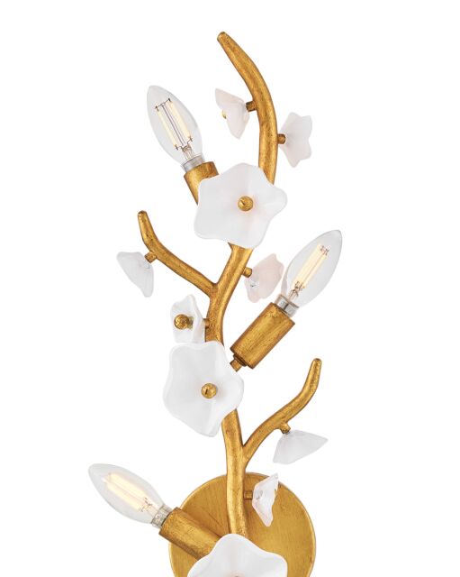 Fredrick Ramond Azalea Large 5-Light Sconce with Elegant Glass Blossoms & Dimmable Feature