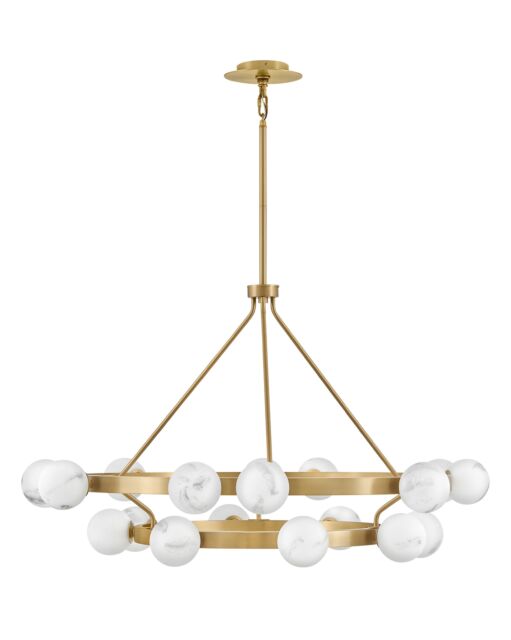 Selene 48" Large Multi Tier Chandelier by Fredrick Ramond - 18 Light Modern Glass Fixture