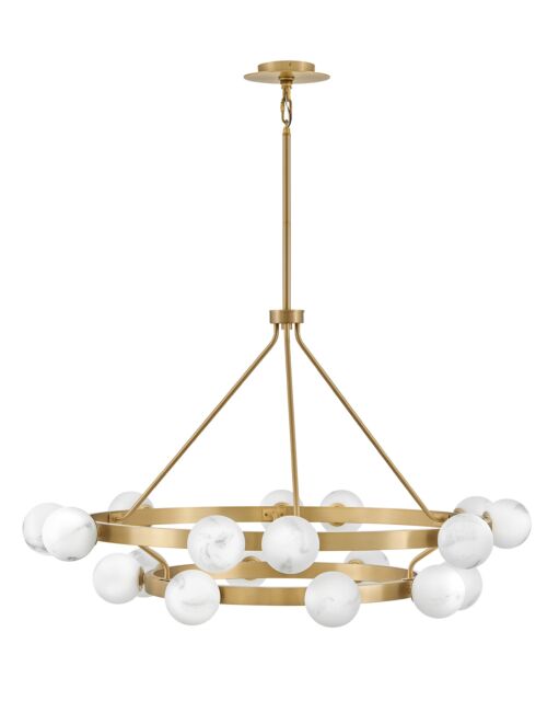 Selene 48" Large Multi Tier Chandelier by Fredrick Ramond - 18 Light Modern Glass Fixture