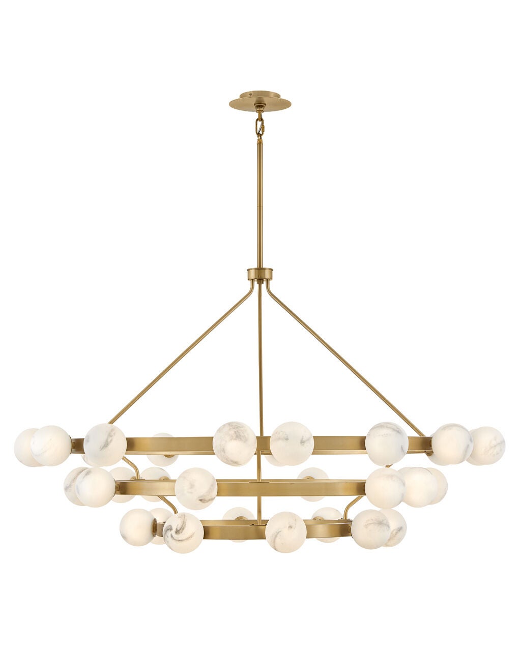 Selene Double XL Multi Tier Chandelier - 36"H x 60"W - Modern Glass Design by Fredrick Ramond