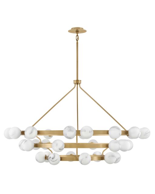 Selene Double XL Multi Tier Chandelier - 36"H x 60"W - Modern Glass Design by Fredrick Ramond