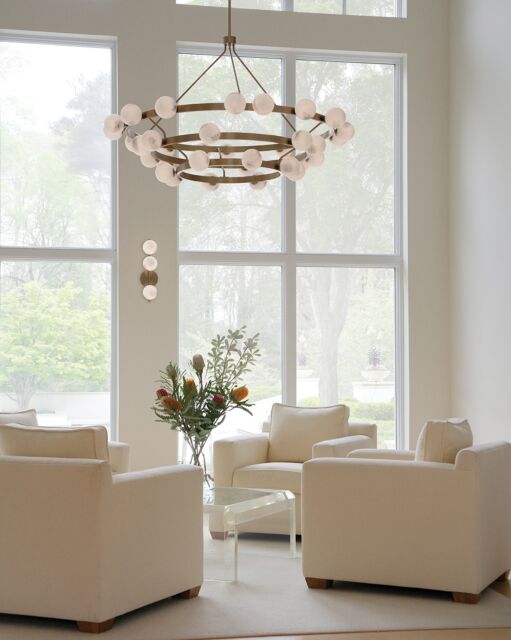 Selene Double XL Multi Tier Chandelier - 36"H x 60"W - Modern Glass Design by Fredrick Ramond