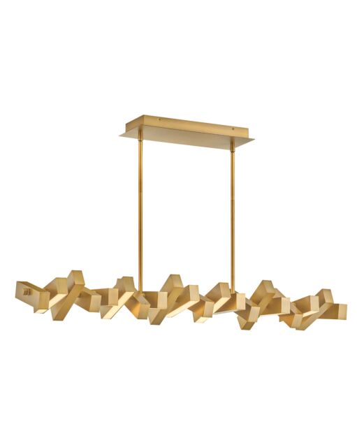 Stitch Medium Adjustable LED Linear Chandelier by Fredrick Ramond FR42455 - Warm 3000K, Dimmable, 3000 Lumens