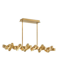 Stitch Medium Adjustable LED Linear Chandelier by Fredrick Ramond FR42455 - Warm 3000K, Dimmable, 3000 Lumens