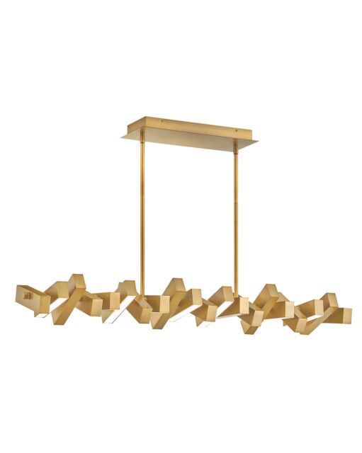 Stitch Medium Adjustable LED Linear Chandelier by Fredrick Ramond FR42455 - Warm 3000K, Dimmable, 3000 Lumens