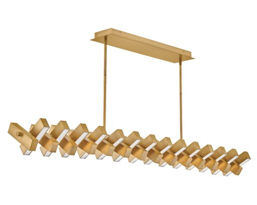 Stitch Large LED Linear Chandelier by Fredrick Ramond - 4200 Lumens, Dimmable, Modern Design