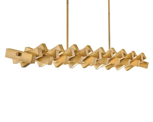 Stitch Large LED Linear Chandelier by Fredrick Ramond - 4200 Lumens, Dimmable, Modern Design