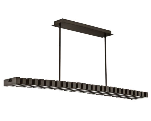 Stitch Large LED Linear Chandelier by Fredrick Ramond - 4200 Lumens, Dimmable, Modern Design