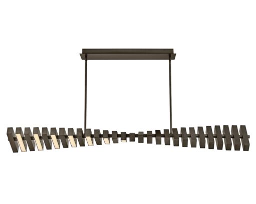 Stitch Large LED Linear Chandelier by Fredrick Ramond - 4200 Lumens, Dimmable, Modern Design