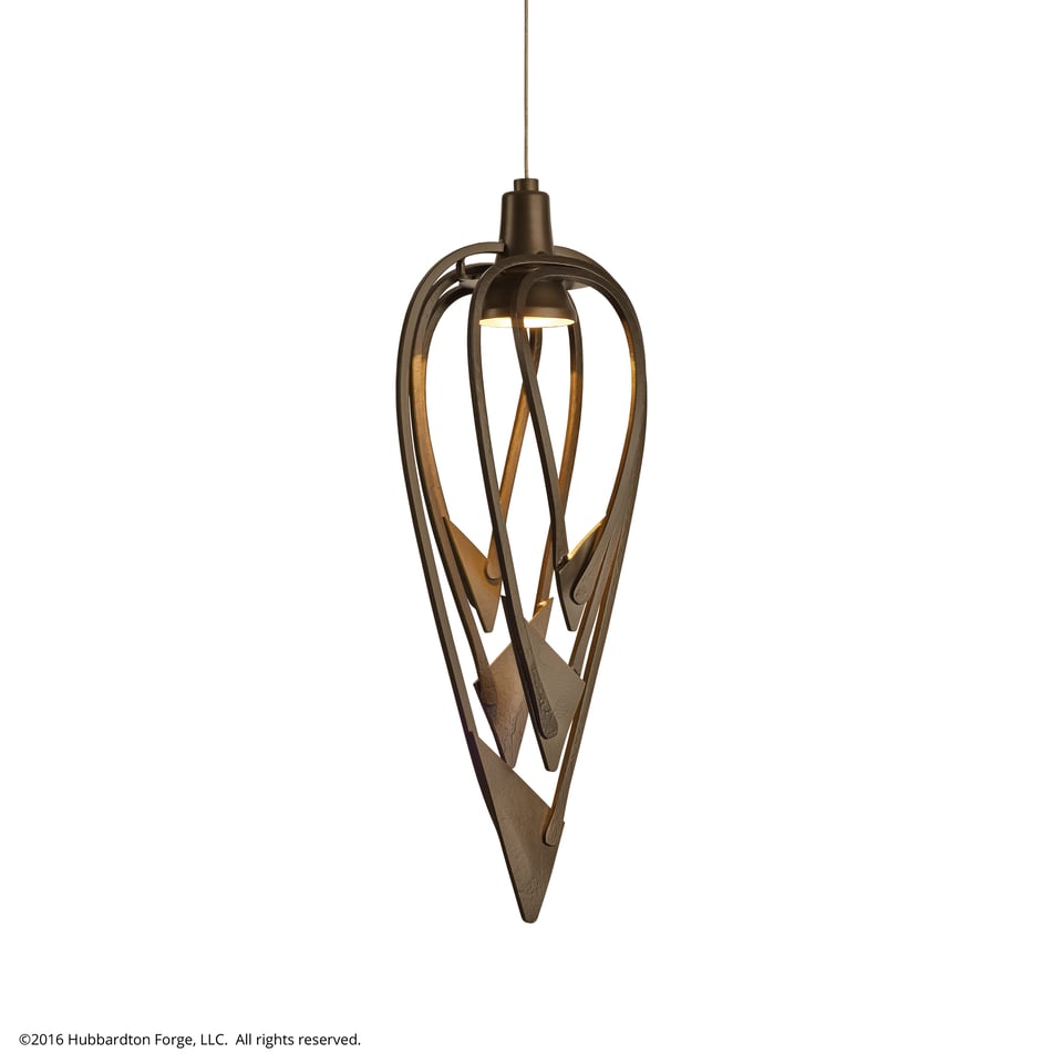 Hubbardton Forge Amulet Low Voltage Mini Pendant Light - Handcrafted Steel, Bold Design