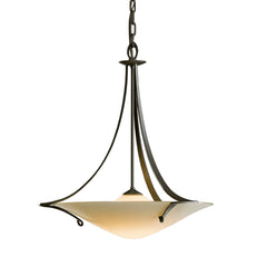 Hubbardton Forge-Antasia Pendant Light with Elegant Iron Curves and Glass Bowl Inspired by Art Nouveau