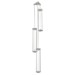 Hubbardton Forge Athena 3-Tall LED Lantern with Customizable Heights and Fluted Glass Design