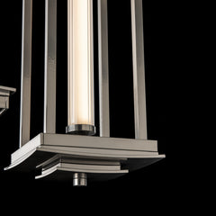 Hubbardton Forge Athena 3-Tall LED Lantern with Customizable Heights and Fluted Glass Design