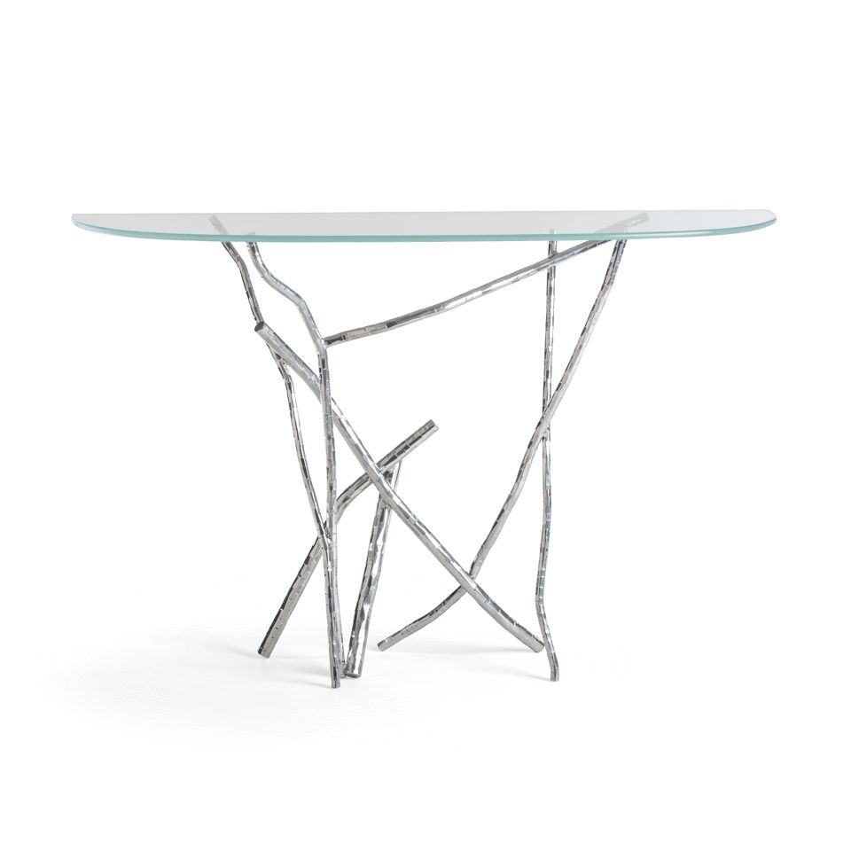 Hubbardton Forge-Brindille Console Table with Hand-Hammered Aluminum Branch Legs