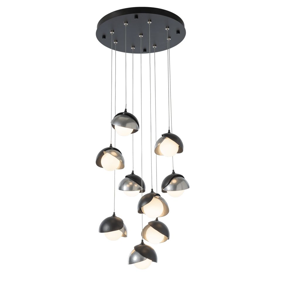 Hubbardton Forge Brooklyn 9-Light Pendant Chandelier with Customizable Double Shades