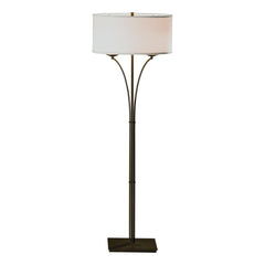 Hubbardton Forge Contemporary Formae 2-Bulb Floor Lamp with Curved Steel Design