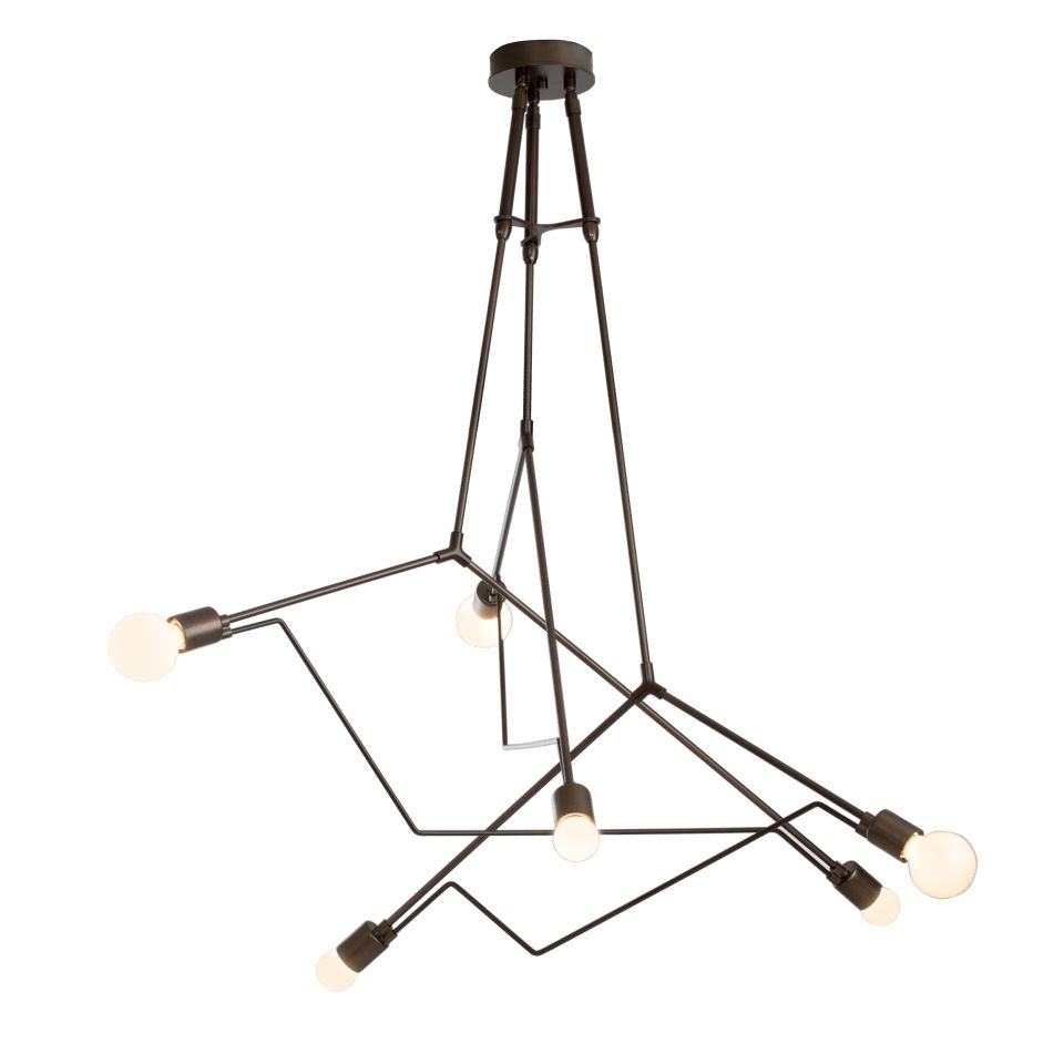 Hubbardton Forge Divergence Outdoor Pendant Light - Frosted Globe or Edison Tube Bulb Options