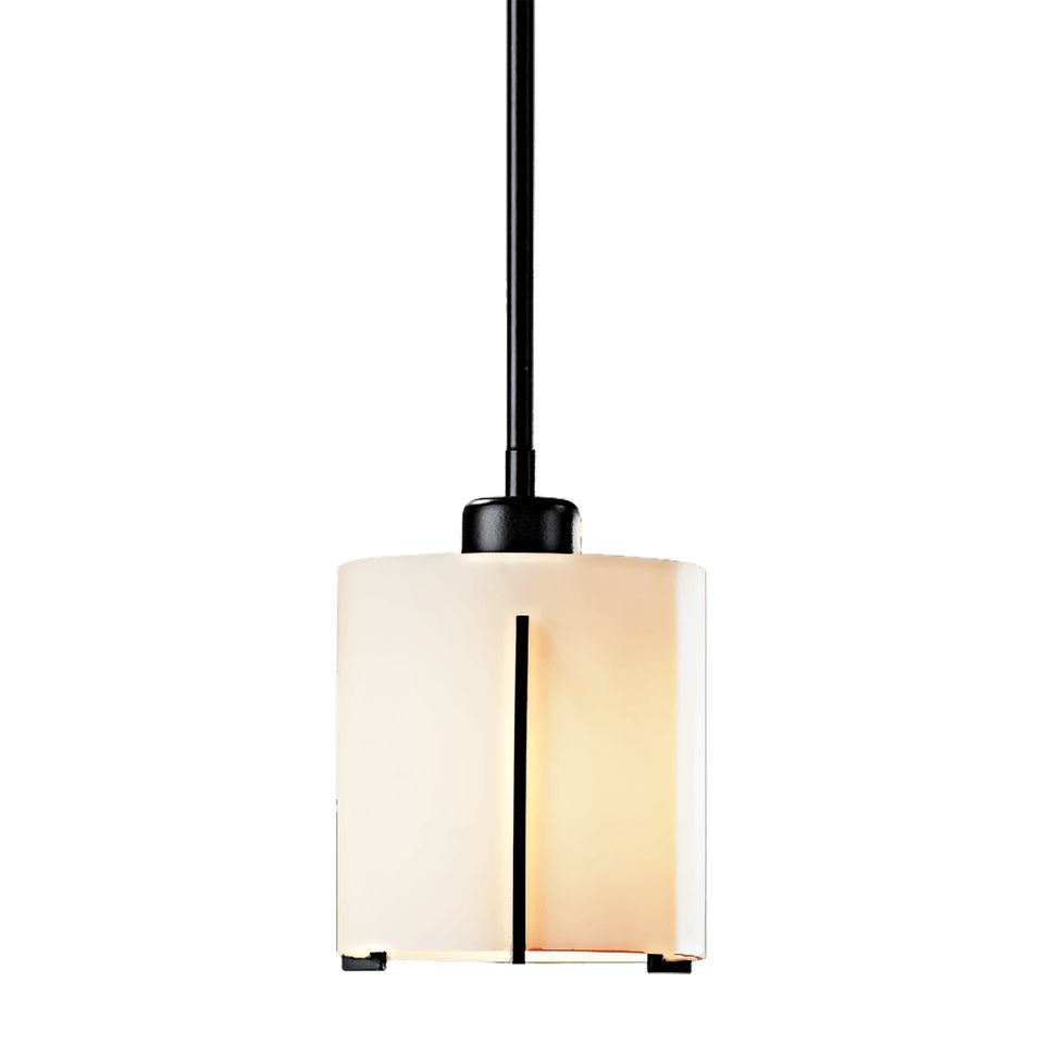 Hubbardton Forge Exos 1-Light Small Mini Pendant - Minimalist Steel and Glass Design