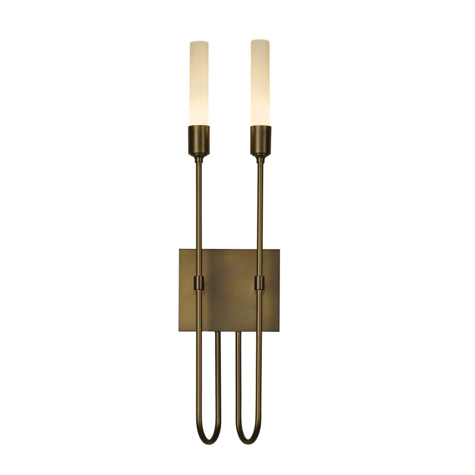 Hubbardton Forge-Lisse 2-Light Sconce, Artisan-Crafted Steel with Tulip-Inspired Design