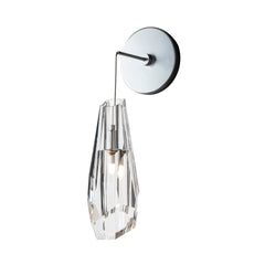 Hubbardton Forge-Luma Low Voltage Wall Sconce With Adjustable Height & Faceted Crystal Shade