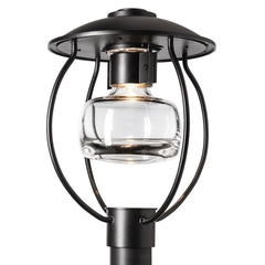 Hubbardton Forge Mason Outdoor Post Light with Thick-Bottom Glass and Aluminum Cage, Coastal Finishes