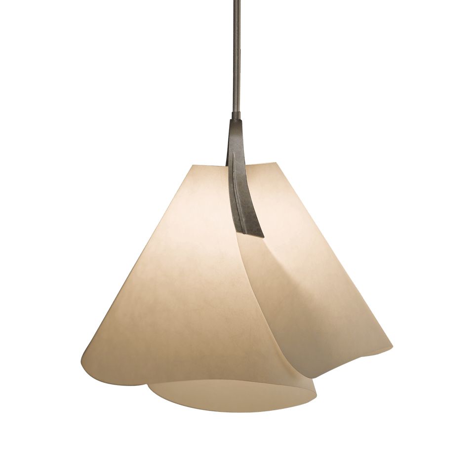 Hubbardton Forge Mobius Small Pendant Light - Elegant Flower-Like Shade with Unique Design