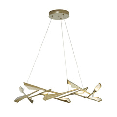 Hubbardton Forge Quill Large LED Pendant Light, Adjustable Cable, Unique Circular Design, Custom Finishes